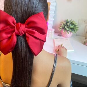 Red satin bow